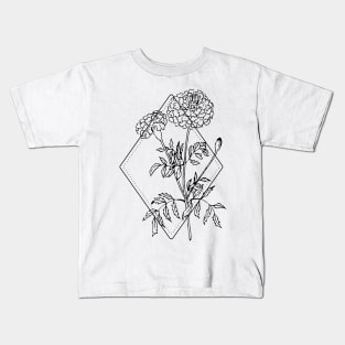 October Birth Flower Marigold Kids T-Shirt